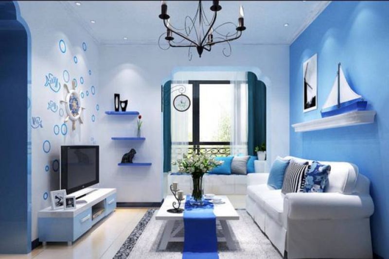 Trang trí nội thất biệt thự bằng gam màu xanh tươi mát